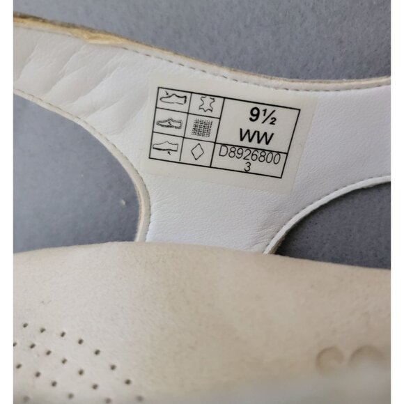 SAS White Sunburst Heel Strap Sandal Women's Sz 9.5 WW - USA Made Retail $149 - Picture 11 of 11